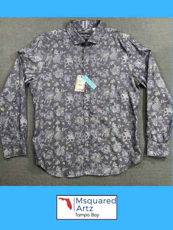 Robert Graham Other - Robert Graham Kamil Indigo Floral Button Shirt Men's XL Tailored Fit NWT Luxury
